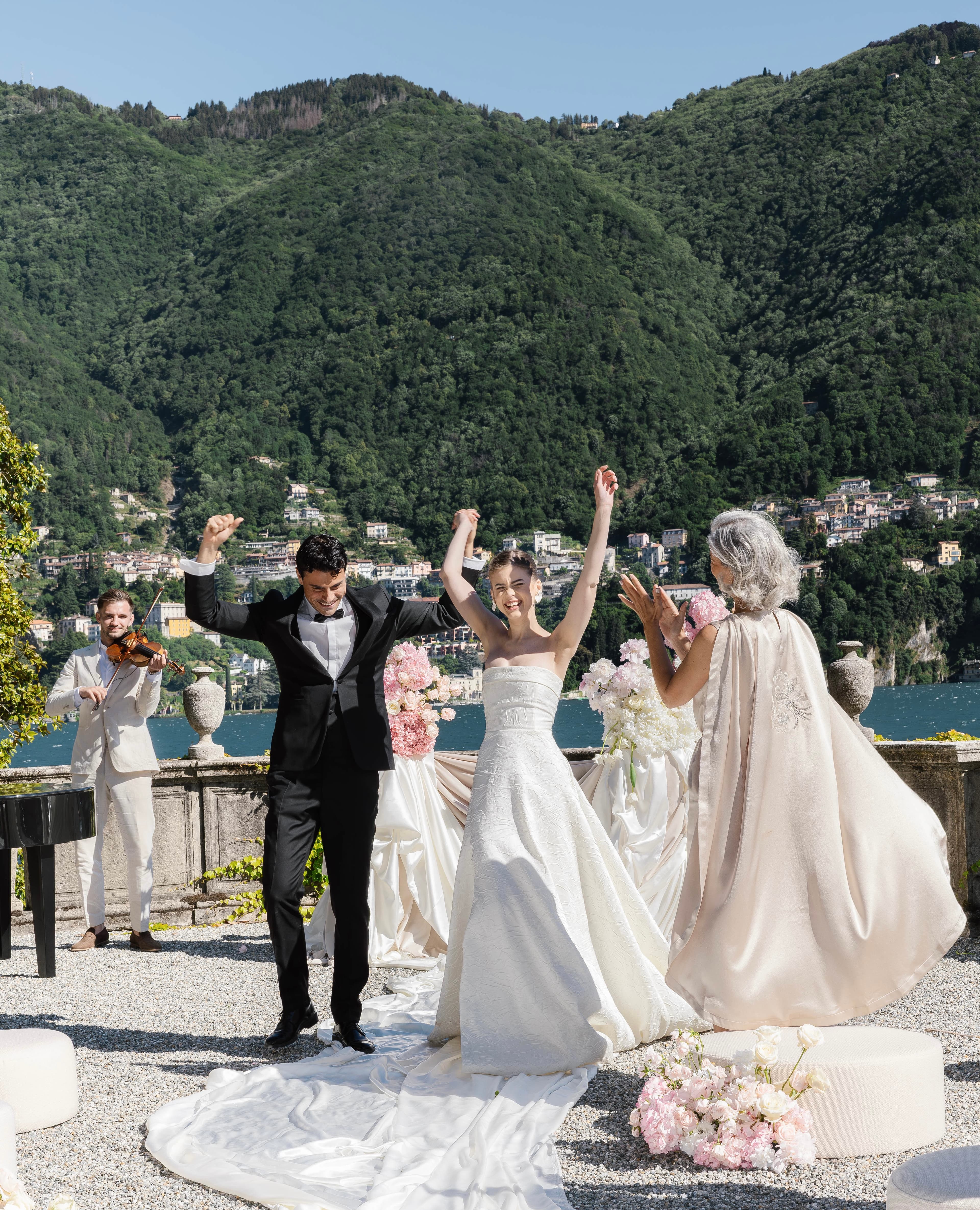 Wedding Ceremony with Violin at Lake Como